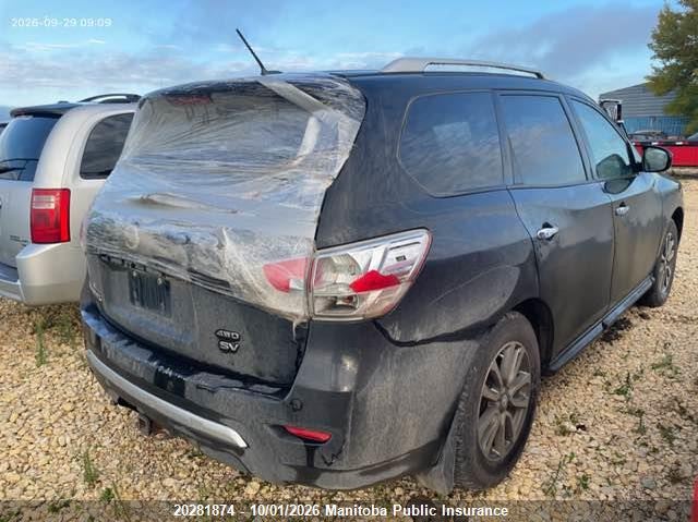 Vin: 5n1ar2mm7ec631462, lot: 10292858, nissan pathfinder sv 20144