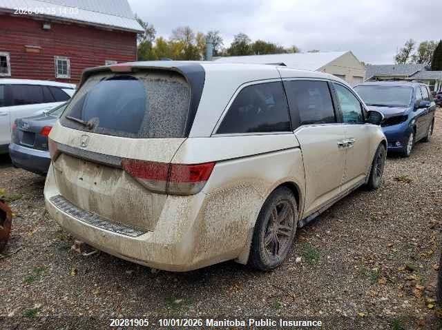 Vin: 5fnrl5h66fb508326, lot: 10292889, honda odyssey ex-l ex-l 20154