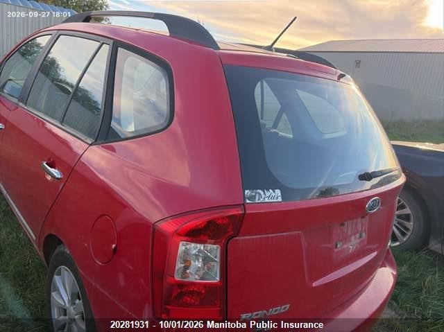 Vin: knahh8c86a7296837, lot: 10292915, kia rondo ex 20103