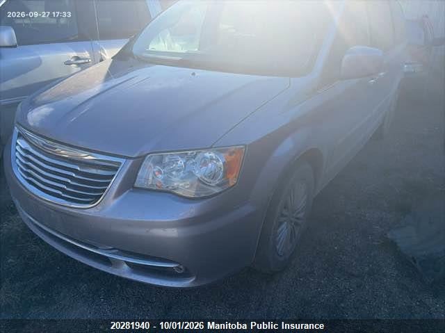 Vin: 2c4rc1cg2gr285703, lot: 10292924, chrysler town & country touring 20162