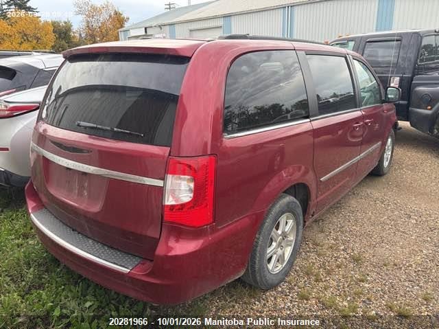 Vin: 2c4rc1bg8cr336777, lot: 10292950, chrysler town & country touring 20124