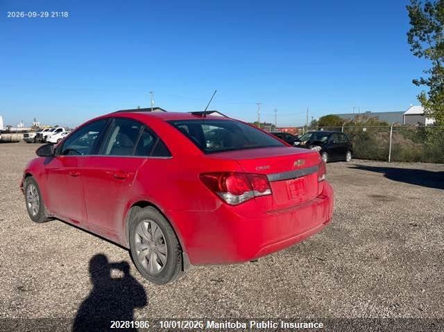 Vin: 1g1pc5sb7f7278663, lot: 10292970, chevrolet cruze lt turbo 20154