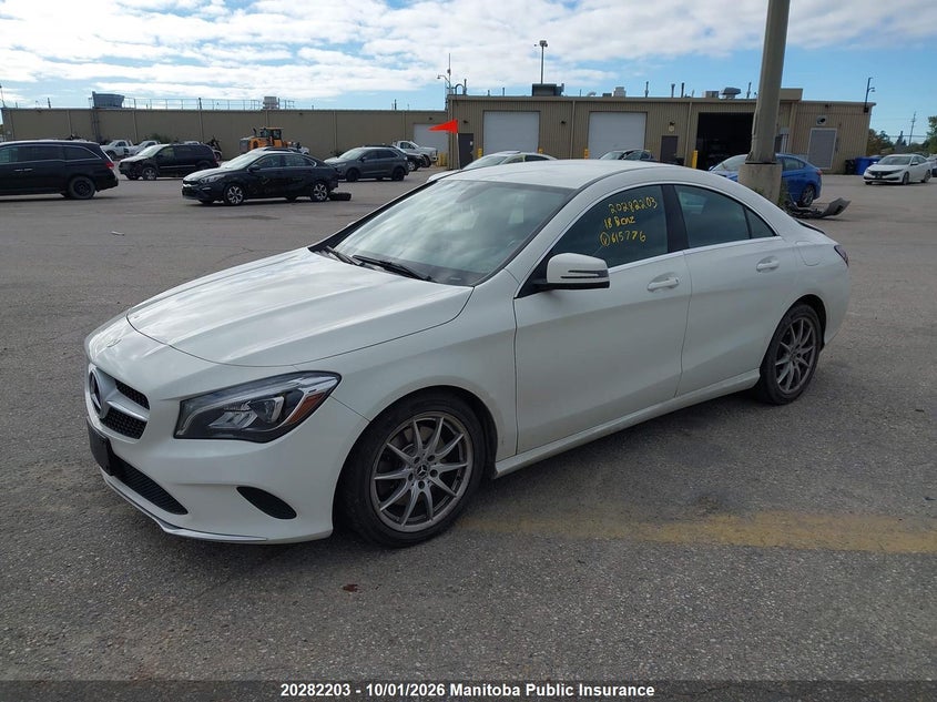 Vin: wddsj4gb2jn615776, lot: 10293187, mercedes benz cla250 4matic 20182