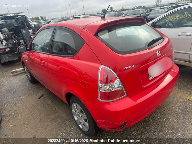 Vin: kmhcn3bc6au181585, lot: 10293434, hyundai accent gl 20103