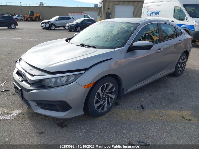 Vin: 2hgfc2f76gh015658, lot: 10294076, honda civic ex 20162