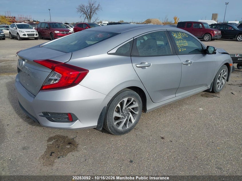 Vin: 2hgfc2f76gh015658, lot: 10294076, honda civic ex 20164