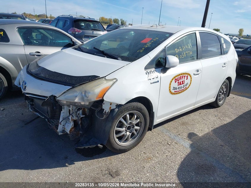 Vin: jtdzn3eu6c3058770, lot: 10294119, toyota prius v 20122
