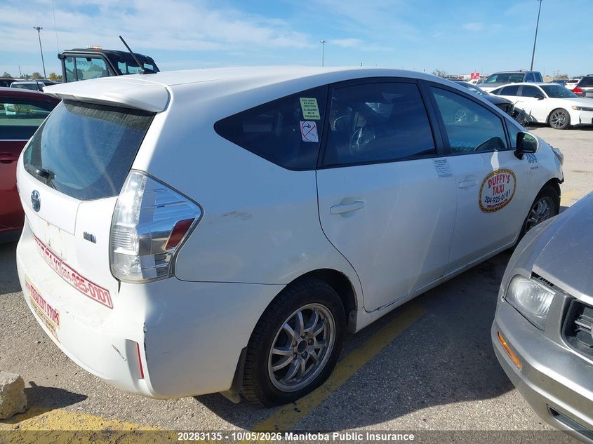 Vin: jtdzn3eu6c3058770, lot: 10294119, toyota prius v 20124