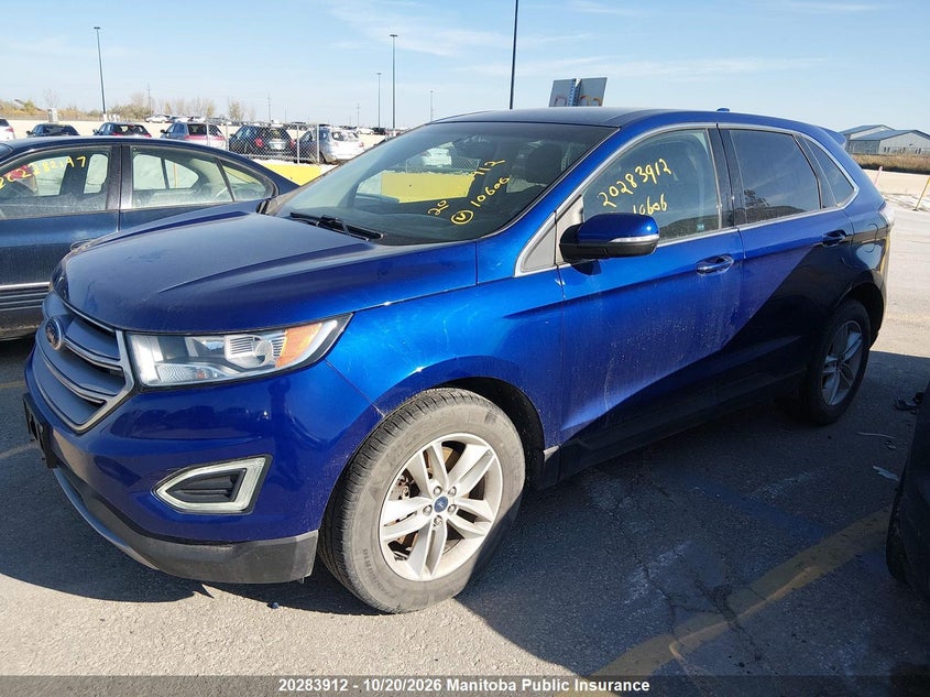 Vin: 2fmtk4j95fbb10606, lot: 10294896, ford edge sel 20152