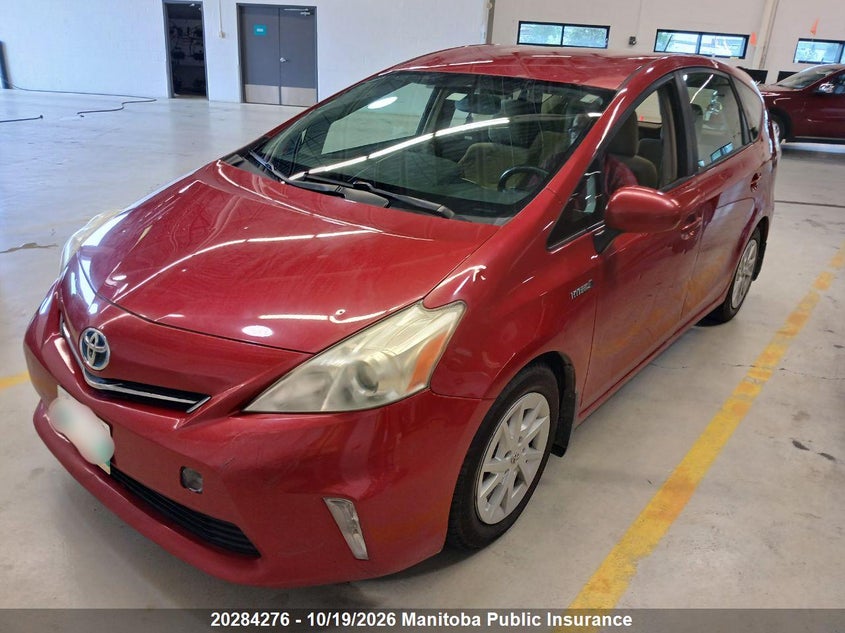 Vin: jtdzn3eu3c3125597, lot: 10295260, toyota prius v 20122