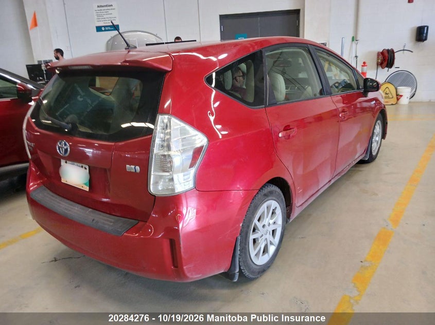 Vin: jtdzn3eu3c3125597, lot: 10295260, toyota prius v 20124