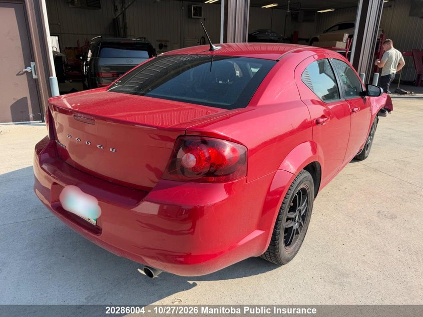 Vin: 1c3cdzab6en108322, lot: 10296988, dodge avenger se 20144
