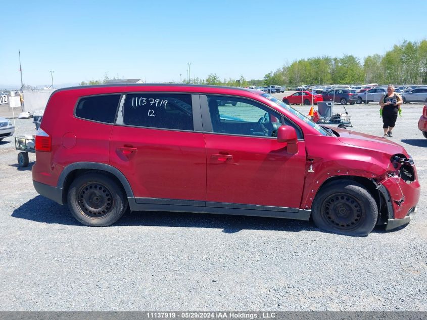 2012 Chevrolet Orlando Lt VIN: KL77P2EM1CK631802 Lot: 11137919