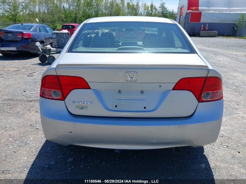 2008 Honda Civic Dx-G VIN: 2HGFA16468H125164 Lot: 11150546