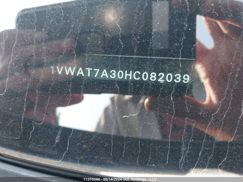 2017 Volkswagen Passat S VIN: 1VWAT7A30HC082039 Lot: 11370344