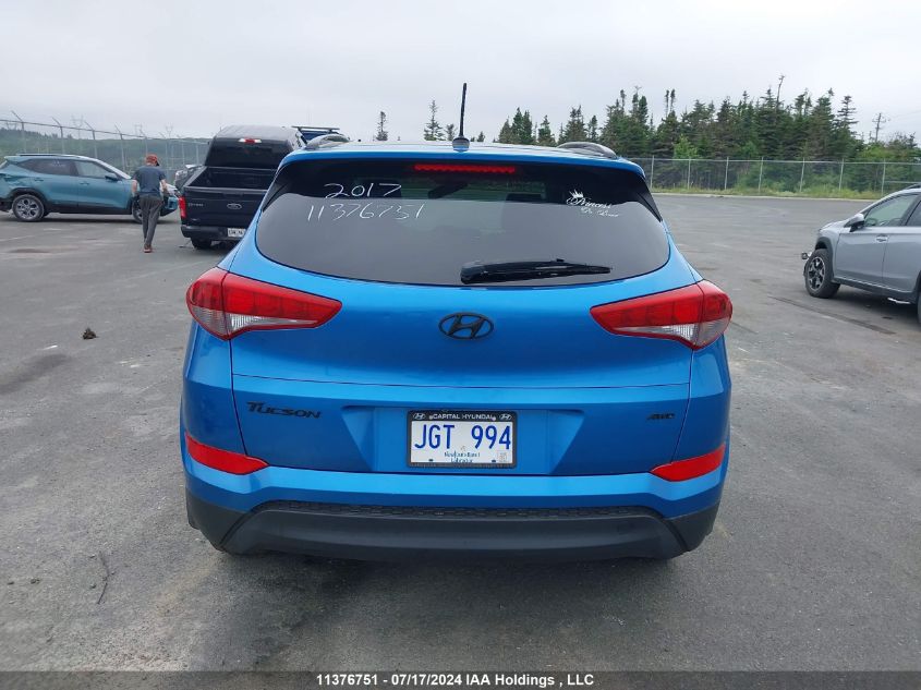 2017 Hyundai Tucson Limited/Sport And Eco/Se VIN: KM8J3CA43HU510891 Lot: 11376751