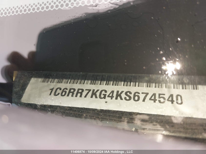 2019 Ram 1500 Classic Tradesman VIN: 1C6RR7KG4KS674540 Lot: 11406874