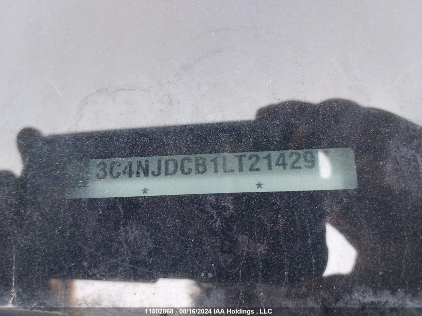 2020 Jeep Compass Limited VIN: 3C4NJDCB1LT214297 Lot: 11502868