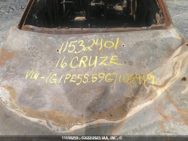 2016 Chevrolet Cruze Limited Lt VIN: 1G1PE5SB9G7102919 Lot: 11698259