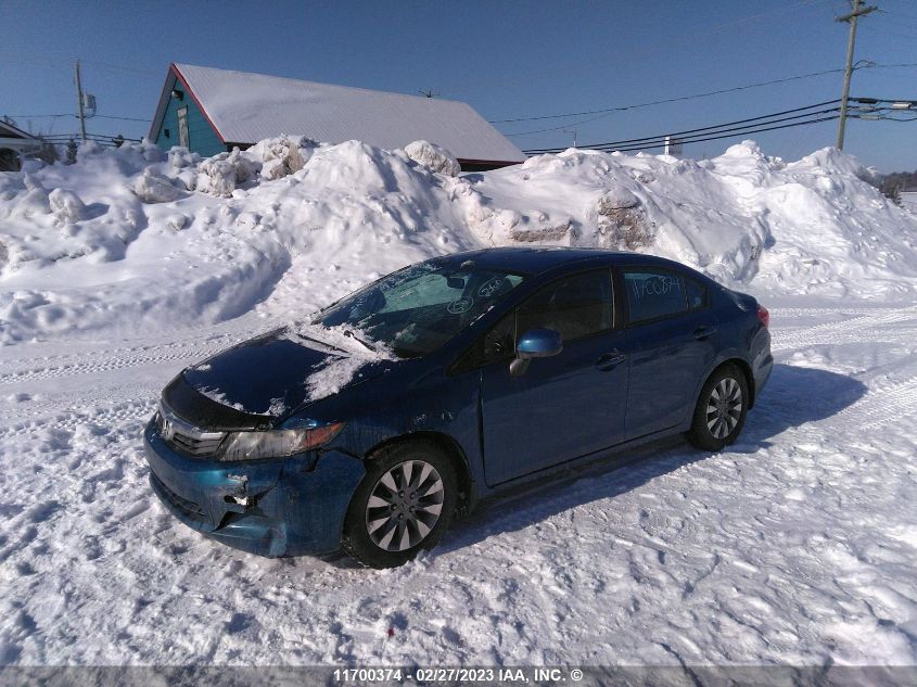 2012 Honda Civic Lx VIN: 2HGFB2E40CH039605 Lot: 70163443