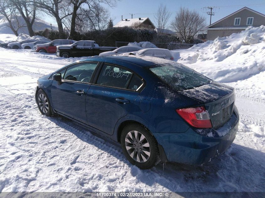 2012 Honda Civic Lx VIN: 2HGFB2E40CH039605 Lot: 70163443