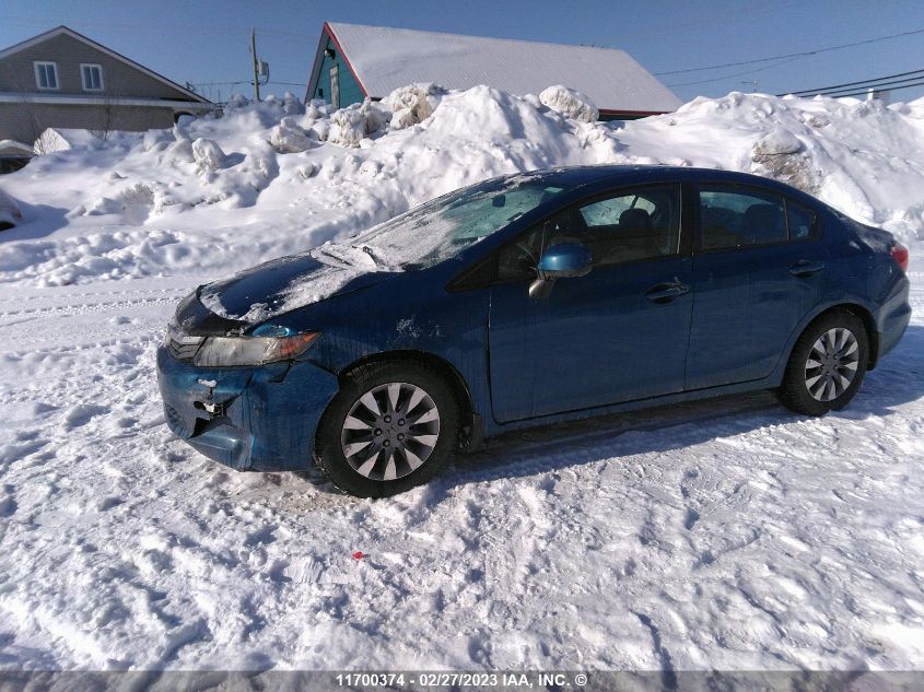 2012 Honda Civic Lx VIN: 2HGFB2E40CH039605 Lot: 70163443