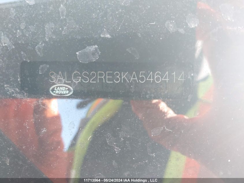 2019 Land Rover Range Rover Supercharged VIN: SALGS2RE3KA546414 Lot: 11713564