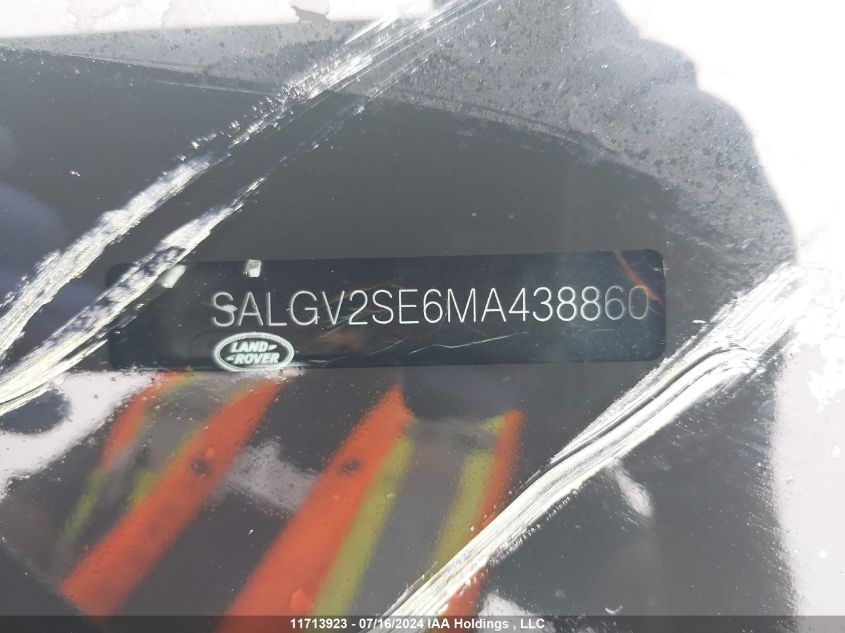 2021 Land Rover Range Rover Autobiography VIN: SALGV2SE6MA438860 Lot: 11713923