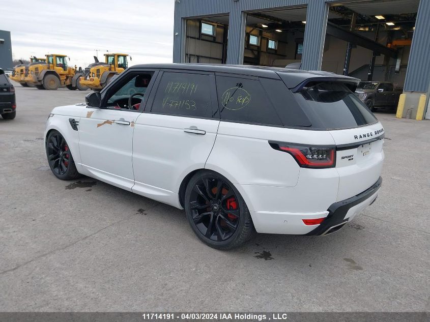 2021 Land Rover Range Rover Sport Hst VIN: SALWS2RU0MA771153 Lot: 11714191