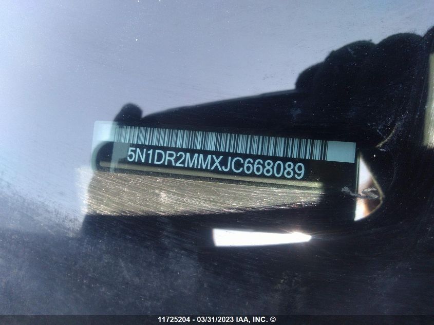 2018 Nissan Pathfinder S/Sv/Sl/Platinum VIN: 5N1DR2MMXJC668089 Lot: 11725204
