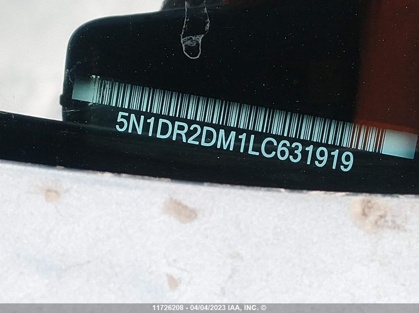 2020 Nissan Pathfinder Platinum VIN: 5N1DR2DM1LC631919 Lot: 11726208