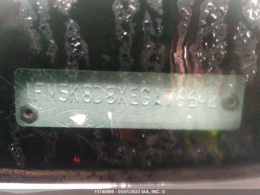 2014 Ford Explorer Xlt VIN: 1FM5K8D8XEGA76642 Lot: 11740989