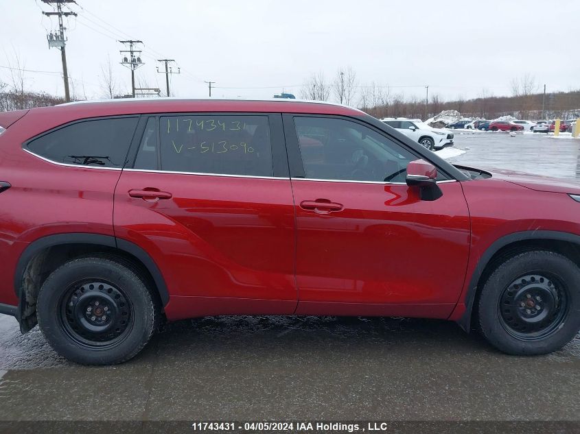 2020 Toyota Highlander Xle VIN: 5TDGZRBH8LS513090 Lot: 11743431