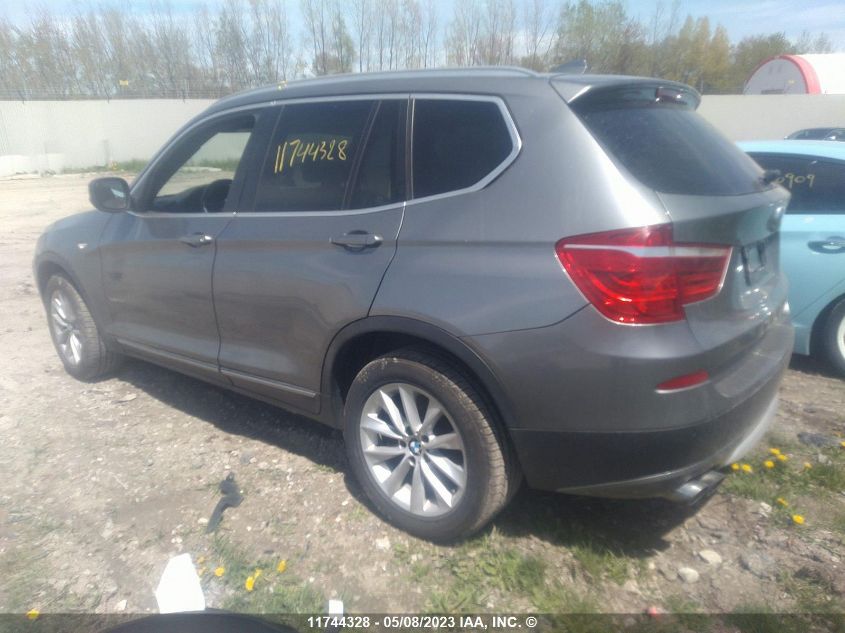 2013 BMW X3 xDrive28I VIN: 5UXWX9C55D0A08748 Lot: 11744328