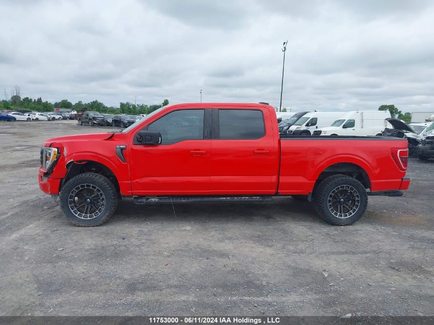 2022 Ford F150 Supercrew VIN: 1FTFW1E55NKD89748 Lot: 11753000