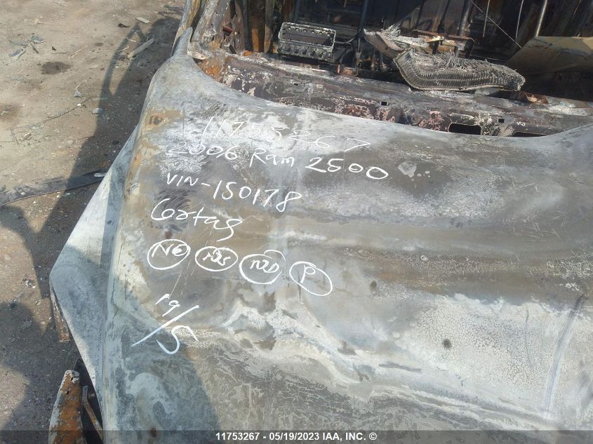 2006 Dodge Ram 2500 St/Slt VIN: 3D7KS26C76G150178 Lot: 11753267
