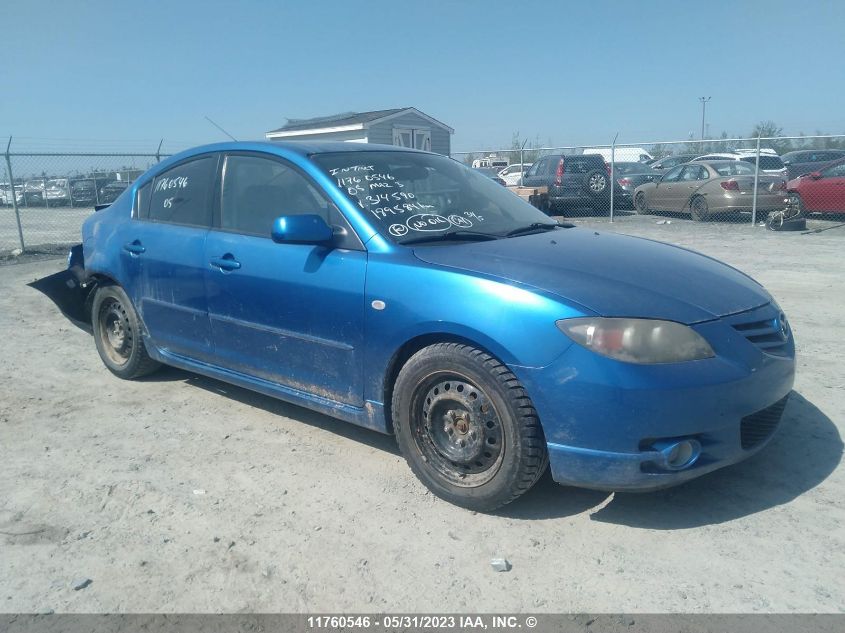 2005 Mazda 3 S VIN: JM1BK123251314590 Lot: 11760546