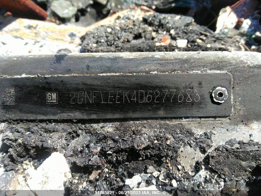 2013 Chevrolet Equinox Lt VIN: 2GNFLEEK4D6277683 Lot: 11765821