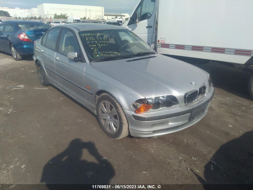 2000 BMW 323 I VIN: WBAAM3340YFP81066 Lot: 11769831