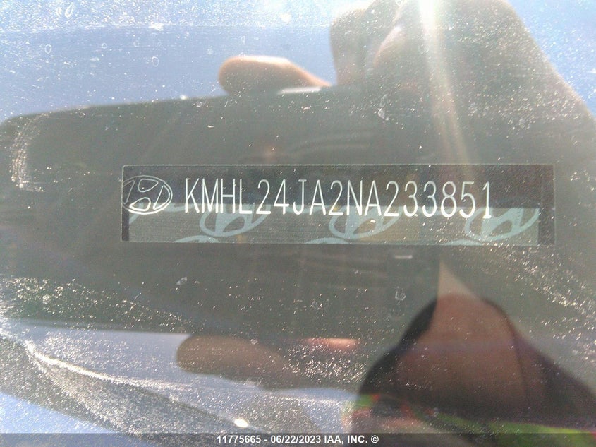2022 Hyundai Sonata Se VIN: KMHL24JA2NA233851 Lot: 11775665