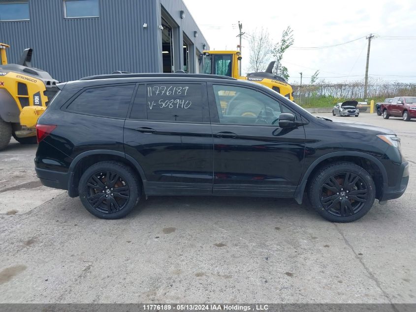 2019 Honda Pilot Elite VIN: 5FNYF6H04KB508940 Lot: 11776189