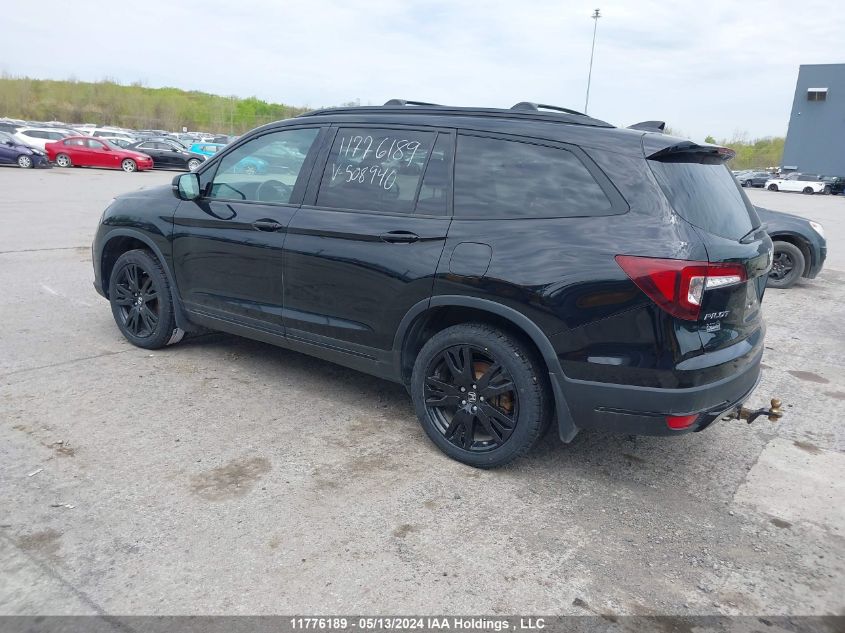 2019 Honda Pilot Elite VIN: 5FNYF6H04KB508940 Lot: 11776189