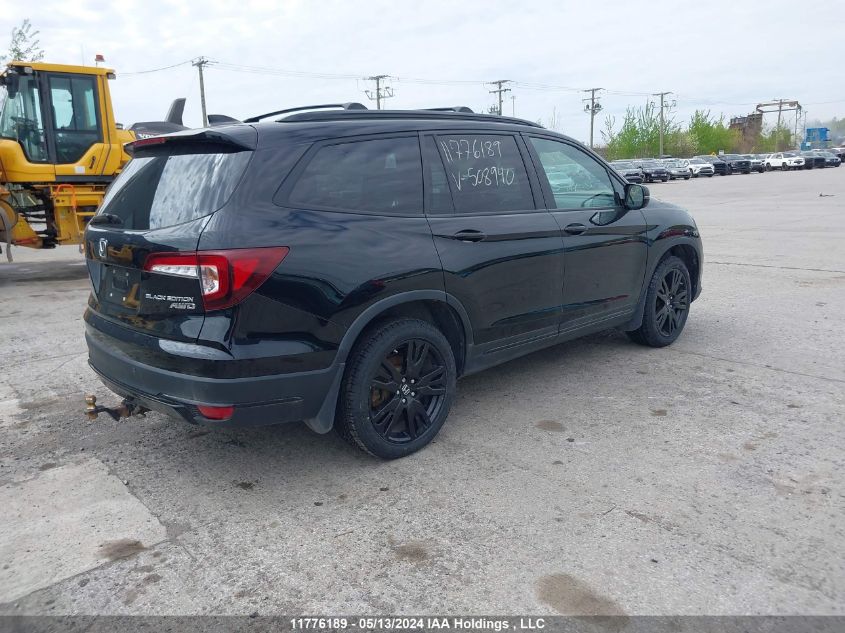 2019 Honda Pilot Elite VIN: 5FNYF6H04KB508940 Lot: 11776189