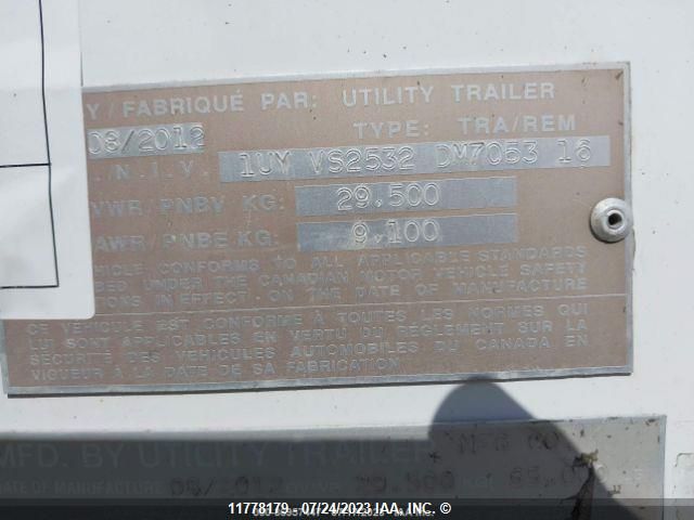 2013 Utility Trailer Mfg Trailer VIN: 1UYVS2532DM705316 Lot: 11778179