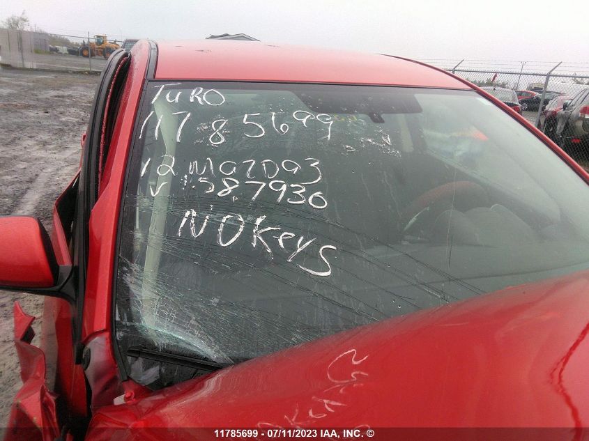 2012 Mazda 3 I VIN: JM1BL1UF3C1587930 Lot: 11785699