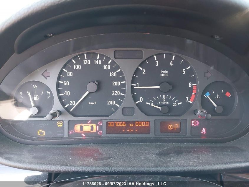 2000 BMW 323 I VIN: WBAAM3344YFP73407 Lot: 11788026