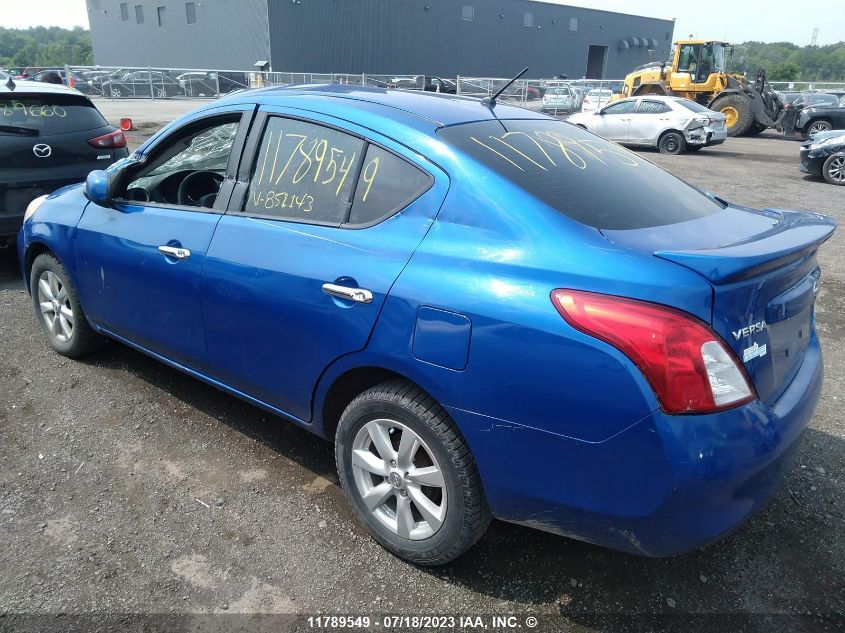 2013 Nissan Versa S/S Plus/Sv/Sl VIN: 3N1CN7AP3DL851143 Lot: 11789549