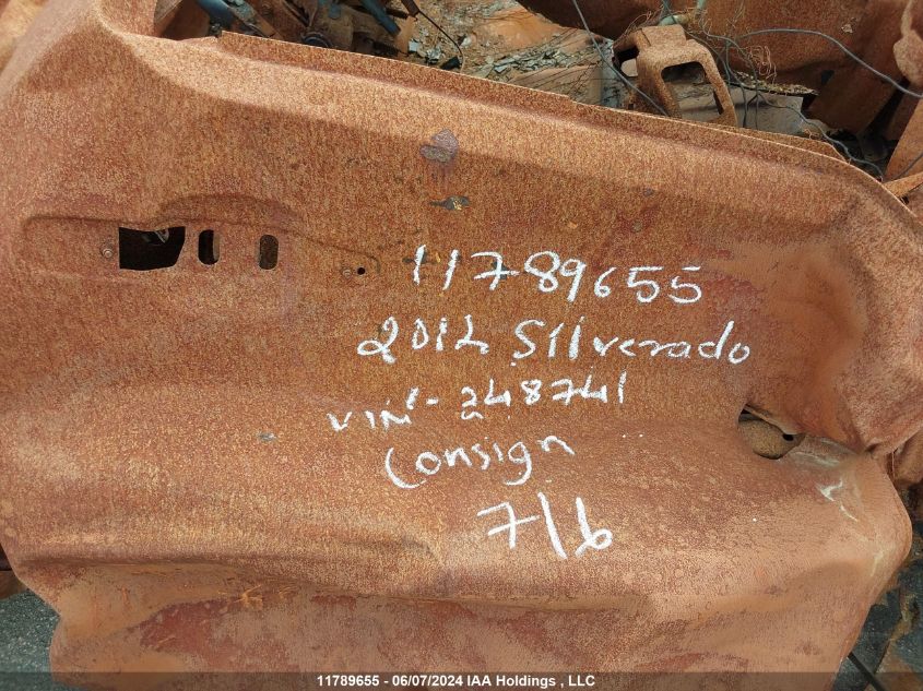 2012 Chevrolet Silverado K1500 Lt VIN: 3GCPKSEA0CG248741 Lot: 11789655