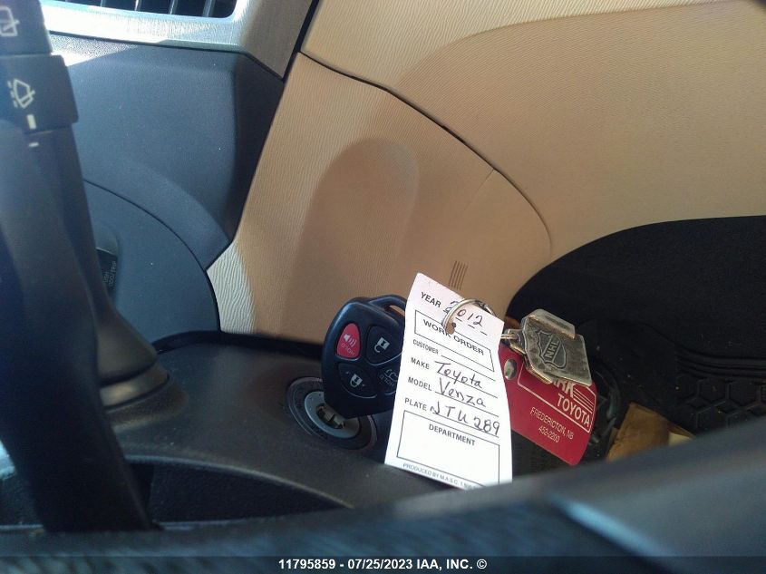 2012 Toyota Venza Le/Xle/Limited VIN: 4T3BK3BB5CU067471 Lot: 11795859