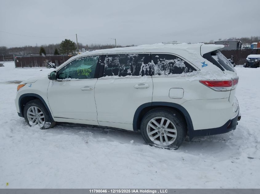 2015 Toyota Highlander Le/Le Plus VIN: 5TDBKRFH3FS133801 Lot: 11798046